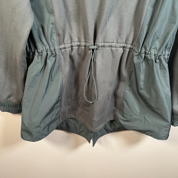 Athleta Triumph Hybrid Crewneck Sweatshirt Size Small Green Athletic Cozy Comfy - Picture 6 of 10